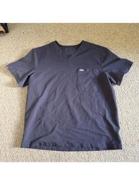 FIGS dark grey scrub top